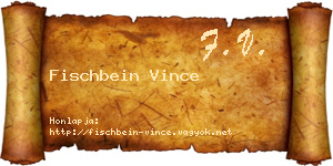 Fischbein Vince névjegykártya