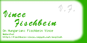 vince fischbein business card